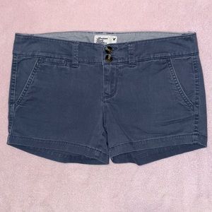 American Eagle 🦅 Blue Khaki Shorts - Size: 0